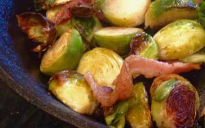 Pan-Roasted Brussels Sprouts & Bacon
